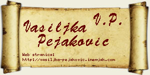 Vasiljka Pejaković vizit kartica